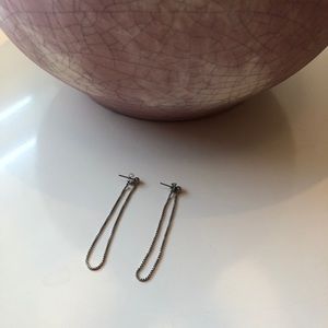 Silver Chain Drop Earrings